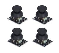 BAFOVY 4Pcs Joystick Module ABS PCB Game Controller Module 5 Pin Dual Axis Analog Output with Z Button DC 3.3V to 5V for PS2 Interactive Remote Control Projects and Users