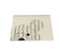 BAFOVY 50 Pages Music Manuscript Notebook for Song Writers, Black Note Stave Notebook with Yellow Bear Handy Stave (Yellow bear pattern)