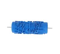 BAFOVY 5in Rubber Pattern Paint Roller, Create Unique Surfaces, Hide Imperfections, Durable Material for Walls, Ceilings, Furniture, Clothes, Blue Paint Roller with Decorative Tool (ZZ0079 Line)