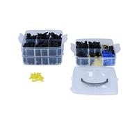 BAFOVY 650pcs Auto Fastener Clips ABS Car Body Clips Set with 22 Sizes and Screwdriver for Bumper Fender Hood Dash Panel Universal Repair Assortment Box