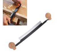 BAFOVY 8 Inch Draw Shave Tool, High Strength Tungsten Steel with Dual Wooden Handle for Woodworking Bark Removal and Wood Planing