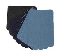 BAFOVY Adhesive Clothing Patch, Versatile Use, Maintenance, Easy Application for Sweater Shirt Elbow Knee Sleeve, 12Pcs Denim Patches in Black Dark Blue Light Blue with Fine Workmanship