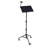 BAFOVY Adjustable Projector Stand, Height Adjustable From 71 to 130cm with 180 Degree Tiltable Tray, 3 Silent Wheels with Brakes, Sturdy Alloy Tripod Base, with Phone Holder, for