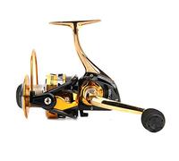 BAFOVY All Metal Spinning Fishing Reel, High Speed Bearing with Delicate Balancing Coiling Design, Non Slip Hand Feeling for Rivers Lakes Seas Reservoirs Ponds (MT7000 Black Gold)