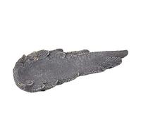 BAFOVY Angel Wings Pet Tombstone Resin Pet Memorial Stone Marker 25 X 9.5 X 4cm Engraving for Cats and Dogs Backyard Lawn Garden Memorial (Rock Gray)
