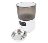 BAFOVY Automatic Cat Feeder, Smart Pet Feeder with APP Control for Cats and Small Dogs, 4L Food Storage, Timed Feeding, Dual Power Supply, Stainless Steel Bowl, Easy to Clean (UK Plug)
