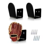 BAFOVY Baseball Glove Wall Holder, Acrylic Glove Stand Storage Display Rack 4PCS Set Wall Mounted with Screws and Adhesive for Living Room Bedroom Gym Garage