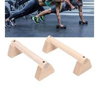BAFOVY Beech Wood Push Up Bars, 2Pcs Versatile Exercise Equipment for Home Gym, with Anti Slip Hand Rubbers and Adjustable Width, for Chest Shoulders Arms Core Workout (25cm)