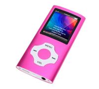 BAFOVY Bluetooth 5.3 MP3 Player, 1.8 Inch Screen 32GB Memory with FM Radio E Book Recording for Sports Commuting Travel (Roseate)
