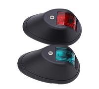 BAFOVY Boat Navigation Light, PC Material, 3W LED Bow Lamps, Red Green Signal Lights, Ideal for Yachts and Fishing Boats Under 39.4ft (Black)