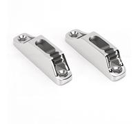 BAFOVY Boat Rope Clam Cleat, 2PCS 316 Stainless Steel Kayak Accessories with Double Groove Anchoring for 3-7mm Rope, Suitable for Kayaks Canoes Inflatable Boats