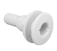 BAFOVY Boat Through Hull Connector ABS Plastic Through Hull Fitting 3 4in Direct Replacement Hose Coupling Drain Outlet for Boat Water Drain Scupper Plumbing Use (White)