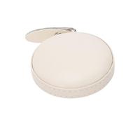 BAFOVY Body Measuring Tape, PU Leather Sewing Tape Measure with Self Locking Mechanism and Quick Retraction Button, 59 Inches 1.5 Meters Dual Scale for Tailoring Crafting Body (Hemmed Round - Beige)