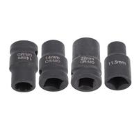 BAFOVY Brake Caliper Socket Set, 4pcs 1/2in Drive 11.5mmx10pt 14mmx7pt 20mmx10pt 22mmx7pt, User-Friendly Design, Engineered for Efficiency, Premium Material Construction, Versatile