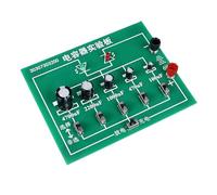 BAFOVY Capacitor Experiment Board PVC Capacitor Demonstration Board Charging and Discharging Teaching Panel with Multiple Values for Classroom Physics Lab Students