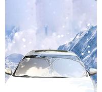 BAFOVY Car Sunshade Silver Plasters Windshield Sun Shade 150 X 70cm Clip On Front Visor for UV and Heat Blocking Full Window Coverage for Outdoor Parking Hot Weather