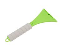 BAFOVY Car Window Snow Remover PP Ice Scraper with EVA Foam Handle Mini Car Snow Shovel 10.6 X 4.1 X 1.4 in Rounded Edge Frost Cleaning Tool for Winter Drivers (Green)