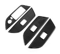 BAFOVY Carbon Fiber Window Lifter Panel Trim Cover, Window Switch Sticker for X1 E84 2011 2015 LHD, Glossy Surface, Precise Fit, Easy Installation for Interior Car Styling
