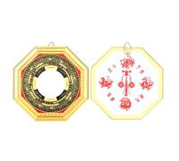 BAFOVY Chinese Feng Shui Convex Mirror for Invite Wealth and Luck, Enhance Home Energy, Ancestral Chinese Art with Powerful Feng Shui for Protection and Blessings, Hang Outdoors (Diameter 13.5cm