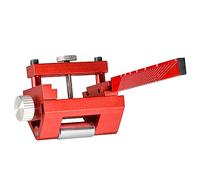 BAFOVY Chisel Sharpening Jig, Adjustable Woodworking Tool Sharpener with Measuring Scale for Planing Chisels Carving Tools, High Strength Aluminum Alloy 97x80x50mm (Red)