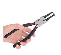 BAFOVY Circlip Pliers, 9in Carbon Steel Internal Circlip Pliers Tool with Bent Jaw and Spring Loaded Handle, for Snap Ring Installation Removal and Repair By Mechanics