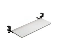 BAFOVY Clamp On Keyboard Tray Under Desk Height Adjustable Keyboard Drawer 20.5 X 9.8 Inch MDF and Steel Pull Out Desk Extender for Office Home Study Dorm