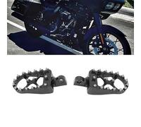 BAFOVY CNC Wide Foot Peg, 360 Degree Rotating Aluminum Alloy Motorcycle Foot Peg with X Bridge Design for Improved Grip, Replacement for Bobber Iron 883 (Black)