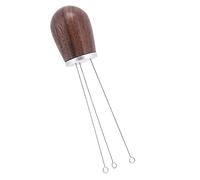 BAFOVY Coffee Power Needle Wooden Handle Coffee Distributor 304 Stainless Steel Stirrer 139 X 32 Mm Reduces Clumps Enlarges Mixing Area for Home Cafe Restaurant Barista (Walnut)