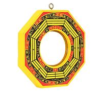 BAFOVY Concave Bagua Mirror, Traditional Blessings, Cultural Luck, Invite Wealth, Outdoor Protection, Ancient Symbols, Wood Material, 4in 6in Convex Concave, Protection from Bad Luck, (4-inch Convex