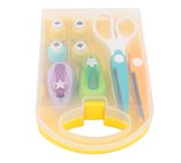 BAFOVY Craft Hole Punch Set, Paper Shape Cutter Scrapbook Tool with 7 Punch Shapes and Hand Scissors for Card Making Scrapbooking Crafting, Durable Plastic Zinc Alloy Aluminum Alloy