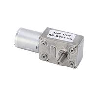 BAFOVY DC Geared Motor 24V Aluminum Brass Gear Motor Double Shaft Adjustable Rotation Direction Self Locking Design for Window Opener Door Opener Small Winch (40RPM)