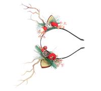 BAFOVY Deer Antler Flower Crown Headband, Plastic Resin Antler Headpiece for Reindeer Costumes Halloween Parties Kids and Adults (Type 2)