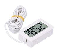 BAFOVY Digital Thermometer, ABS LCD Wired Thermometer 14 to 230 F, Clear Number Display, Compact Design, Accurate Temperature Measurement for Home Kitchen Refrigerator Aquarium (White)
