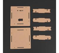 BAFOVY DIY Light Control Rotation Clock Kit with Case Red Digital Temperature Display for Home Office Use (Blue Components + Power Cord + Shell)