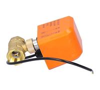 BAFOVY DN20 Electric Ball Valve Brass 2 Way Ball Valve DC12 24V 2 Wire Pipe Thread G 6 to 15s Actuation 1.6MPa for Water Glycol Systems HVAC Irrigation Plumbing