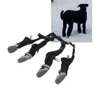 BAFOVY Dog Suspender Booties, Anti Slip Dog Boots with Adjustable Elastic Strap, for Small Medium Dogs in Snow Rain (3:M)