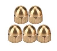 BAFOVY Dome Head Cap Hex Nuts Set (M3, 20pcs), Brass Acorn Nut Kit Sourcingmap Vehicle Fasteners Decorative for Home Repair Screws Bolts Brass (M5(20PCS))