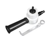 BAFOVY Double Head Metal Sheet Cutter Alloy Sheet Metal Nibbler 360 Degree Cutting 2 Adjustable Heads for 8mm Drill 1500 to 3000 RPM for Carpenters Metalworking