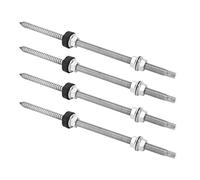 BAFOVY Double Head Screw, PV Mounting Screw with Stainless Steel Anti 4PCS Double Ended Set for Solar Panel Bracket Woodworking and Photovoltaic Installation