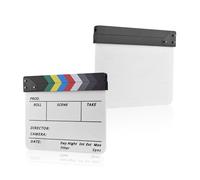 BAFOVY Dry Erase Film Clapboard, Claqueta Colorful, Claqueta With Built, Fade- Printed Characters, Convenient Marker Pen And Slot, Professional Tool For Filmmaking, Materials, Tv (