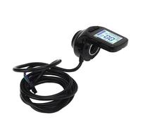 BAFOVY Electric Bicycle LCD Display Thumb Throttle, ABS Speed Meter Accelerator with Power Gear Speed Readout, Universal Handlebar Fit, Easy Install for E Bike Scooter Riders