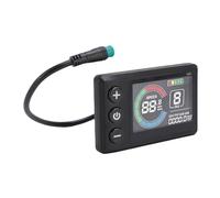 BAFOVY Electric Bike LCD Display Meter, ABS Color Display Control Panel with 5 Core Waterproofing Wire, 22.2mm Handlebar Fit, Clear Data View, Easy Install for Electric Bike Scooter