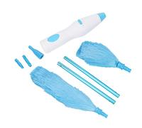 BAFOVY Electric Duster Brush 180° Bendable Electrostatic Dust Brush with 3 Heads for Window Blinds Furniture Ceiling Fan Hard to Areas