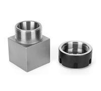 BAFOVY ER32 Collet Block Chuck Holder, Hardened Tool Steel, Standing Upright for Lathe Engraving Machine, Through Hole Suitable for Long Parts Machining (BAFOVYgneh1yvcuk-02)