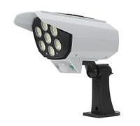 BAFOVY Fake Security Solar Light ABS Dummy Security Camera Light IP64 Motion Activated LED Solar Powered for Courtyard Gate Farm Sidewalk Outdoor Monitoring