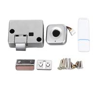 BAFOVY Fingerprint Cabinet Lock Smart Biometric Keyless File Drawer Wardrobe Lock Child Safety Electric DIY Wooden Furniture for Home Office with USB Rechargeable