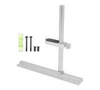 BAFOVY GPU Support Bracket, Leveling Bubble, Durable Aluminum Alloy Video Card Holder with Screws, 9cm 12cm 14cm Fan Compatible for ITX MATX ATX Cases, Adjusts From 10 to 129mm (Silver)