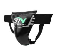 BAFOVY Groin Guard, Black PU Boxing Protective Jockstrap Cup with Breathable Nylon Lining for 5-9 Years Old Kids