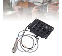 BAFOVY Guitar Preamp Equalizer Acoustic Guitar EQ Preamplifier Tuner with Built-in Pickup 3-Band EQ Feedback Control for Practice Performance