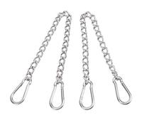 BAFOVY Hanging Chair Chain, 2 Pcs Stainless Steel Hammock Chain 660lbs Load Capacity with 4 Spring Snap Hook, for Swing Punching Bag Hammock Chair Aerial Yoga